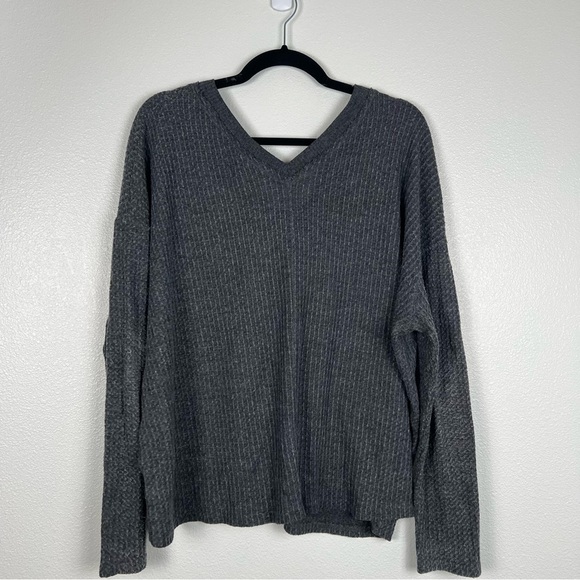URBAN Outfitters Project Social Tee Long Sleeve Thermal Gray Sz‎ L - Picture 5 of 6